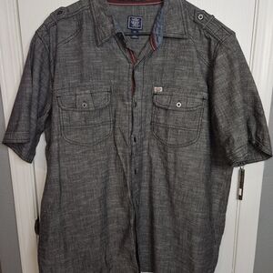 Casual Charcoal Button-Down Shirt
